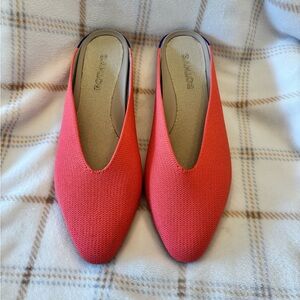 Rothy's Coral Knit Pointed-Toe Mules